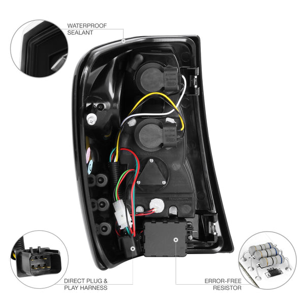 1999-2004 Jeep Grand Cherokee Black Tail Light