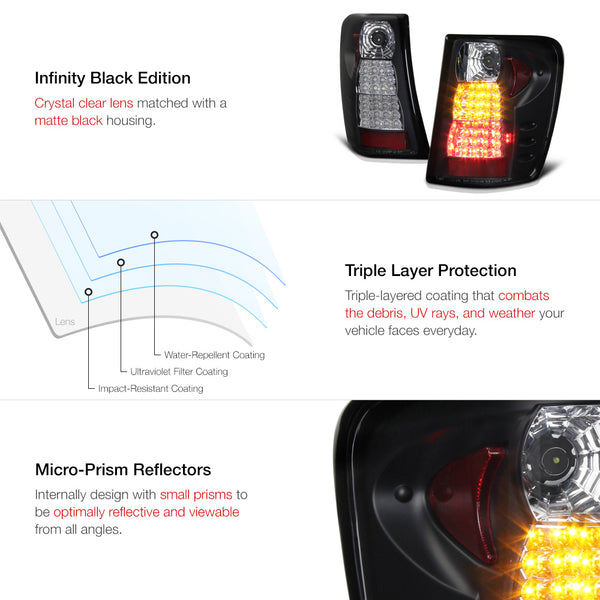 1999-2004 Jeep Grand Cherokee Black Tail Light