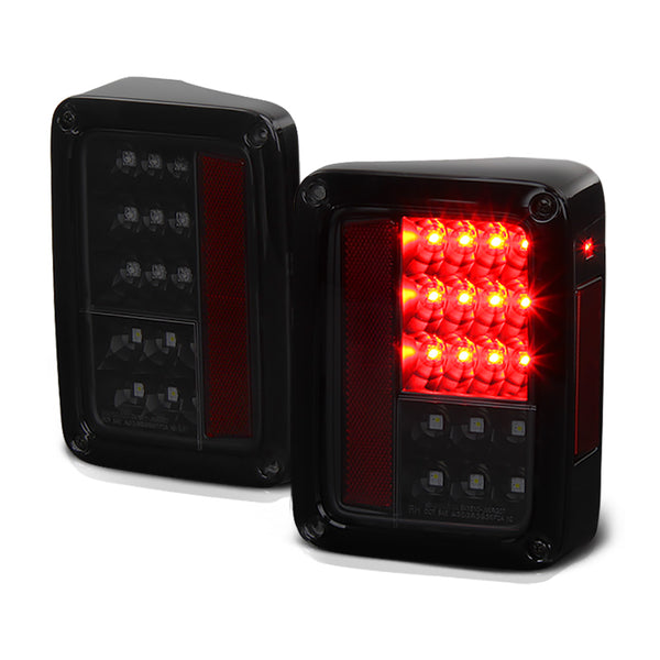 2007-2017 Jeep Wrangler Sinister Black Tail Light