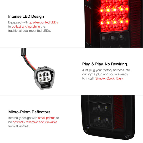 2007-2017 Jeep Wrangler Sinister Black Tail Light