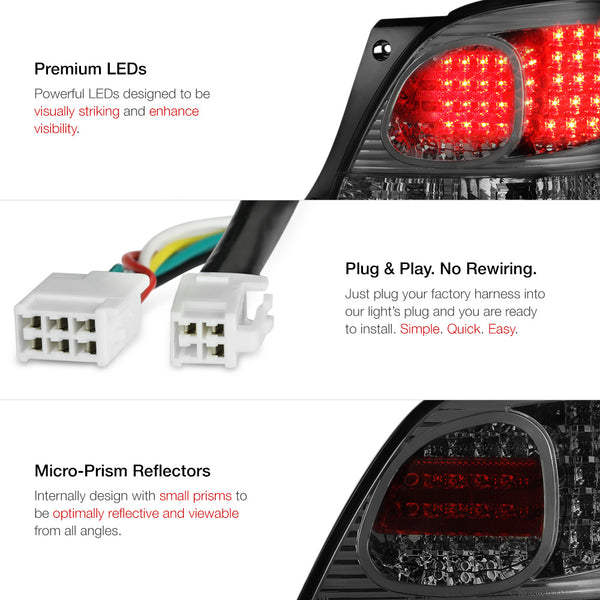 1998-2005 Lexus GS Series Smoked Tail Light