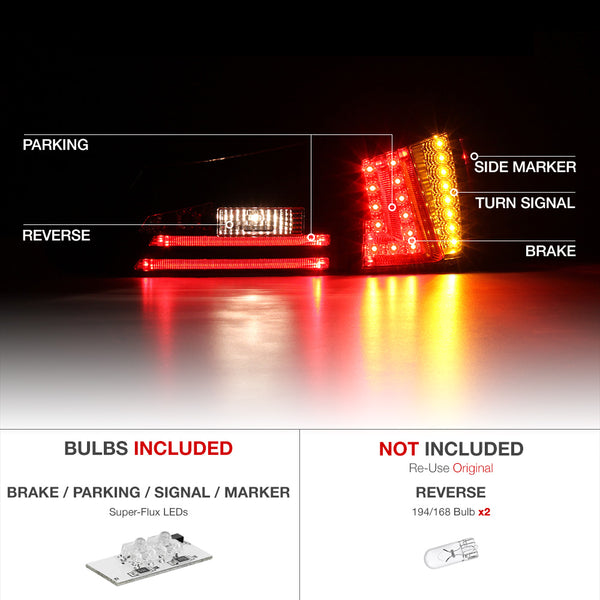 2006-2008 Lexus IS Series Sinister Black Tail Light