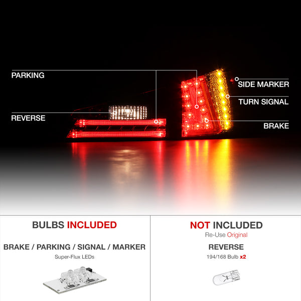2006-2008 Lexus IS Series Smoked Tail Light