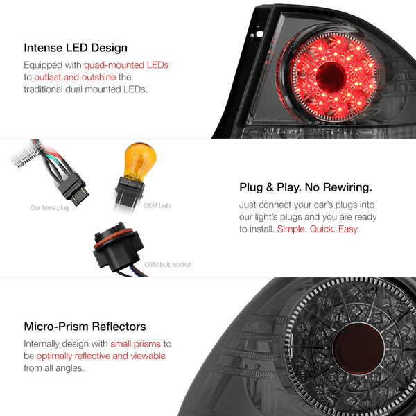 2001-2005 Lexus IS Series Smoked Tail Light