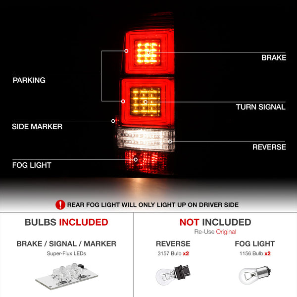 2005-2009 Land Rover LR3 Discovery 3 Smoked Tail Light