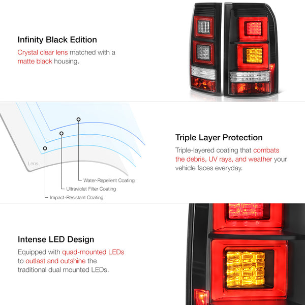 2010-2015 Land Rover LR4 Discovery 4 Black Tail Light