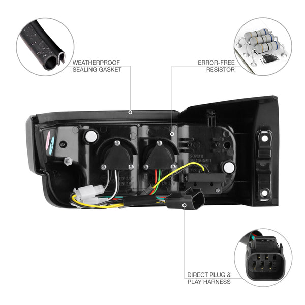 2012-2014 Land Rover Range Rover Evoque Black Tail Light