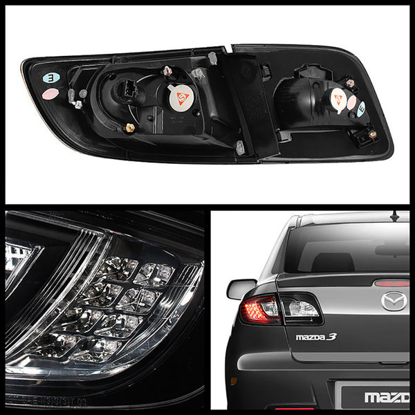 2004-2009 Mazda 3 Black Tail Light