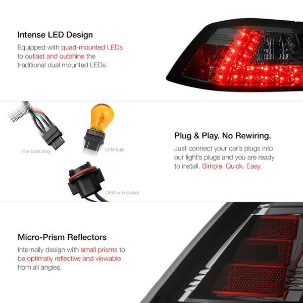 2008-2017 Mitsubishi Lancer Smoked Tail Light