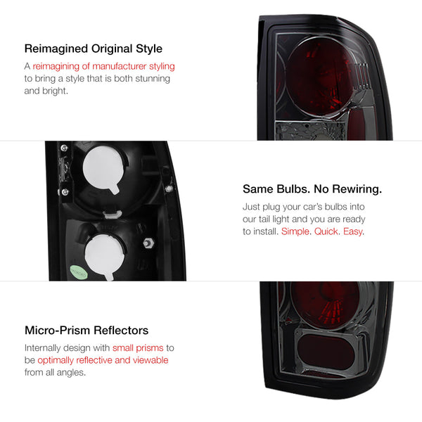 1998-2004 Nissan Frontier Smoked Tail Light