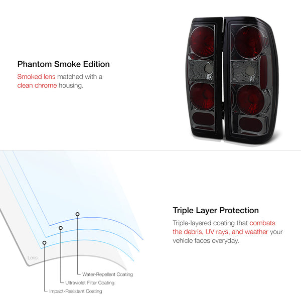 1998-2004 Nissan Frontier Smoked Tail Light