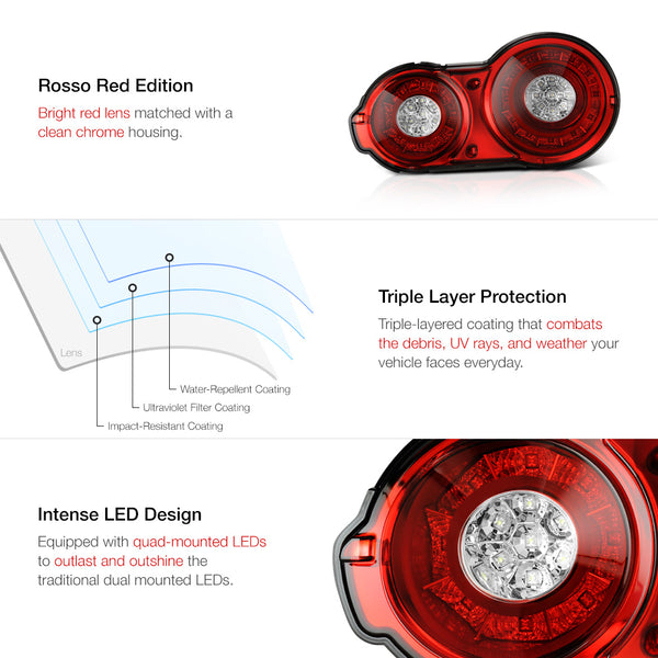 2009-2017 Nissan GT-R Rosso Red Tail Light