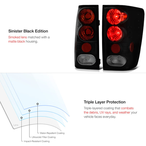 2004-2015 Nissan Titan Sinister Black Tail Light
