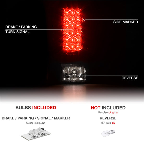2004-2015 Nissan Titan Black Tail Light