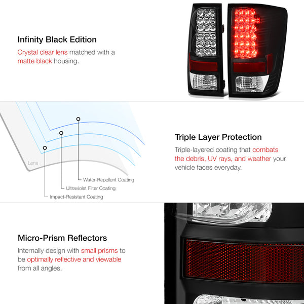 2004-2015 Nissan Titan Black Tail Light