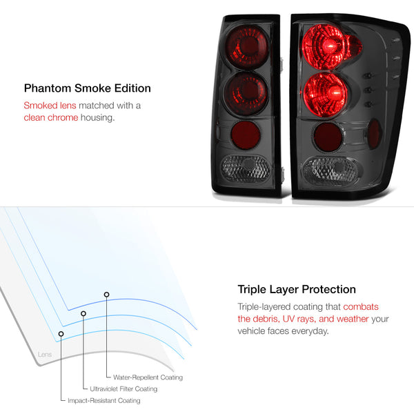 2004-2015 Nissan Titan Smoked Tail Light