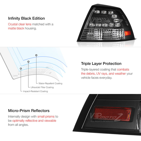 2008-2009 Pontiac G8 Black Tail Light