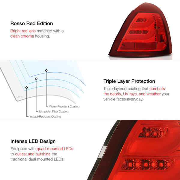 2004-2008 Pontiac Grand Prix Red Tail Light