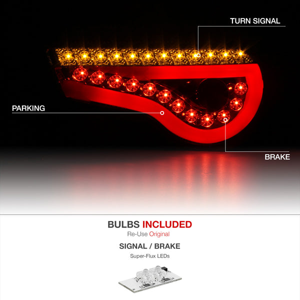 2013-2016 Scion FR-S Smoked Tail Light