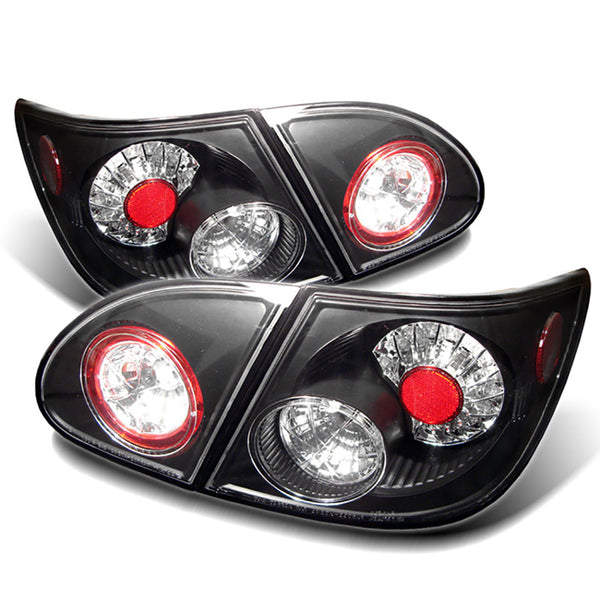 2003-2008 Toyota Corolla Black Tail Light