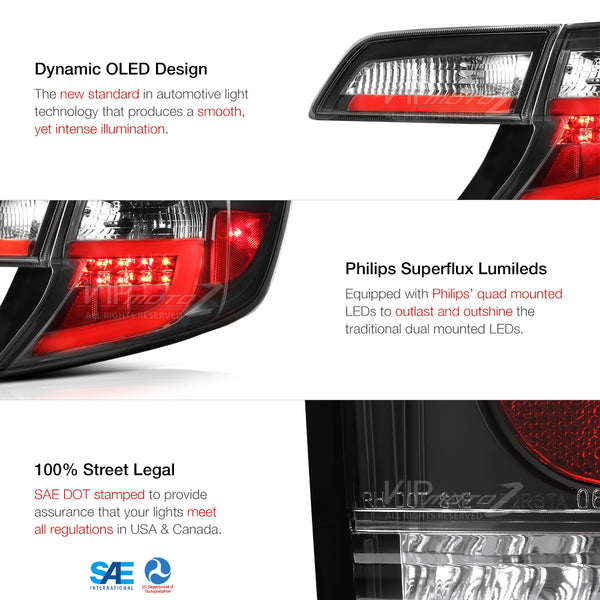 2012-2014 Toyota Camry Black Tail Light