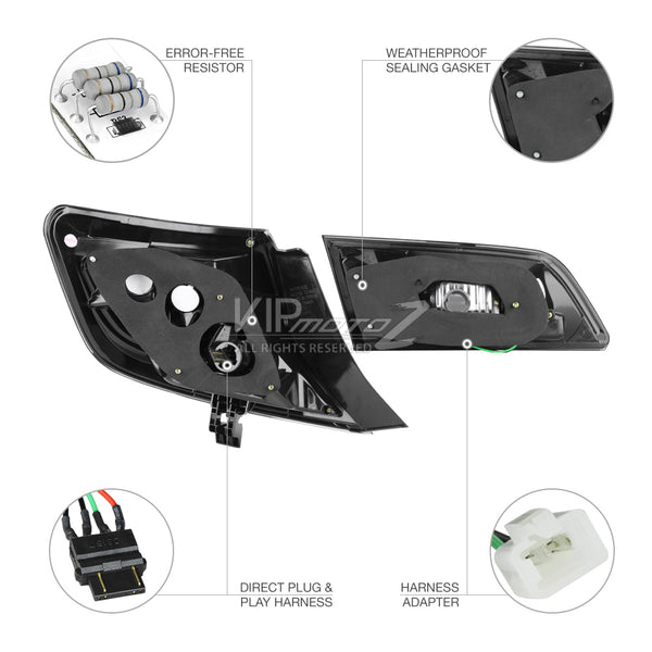 2012-2014 Toyota Camry Black Tail Light
