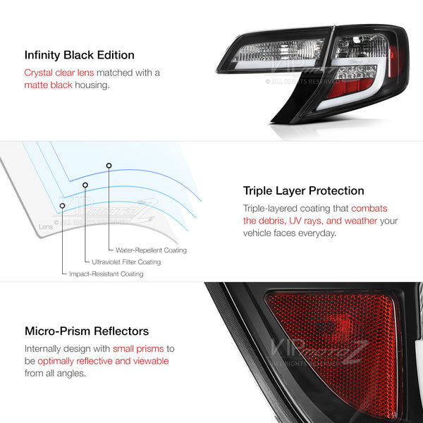 2012-2014 Toyota Camry Black Tail Light