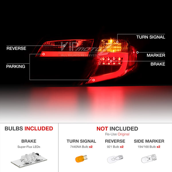 2012-2014 Toyota Camry Chrome Tail Light