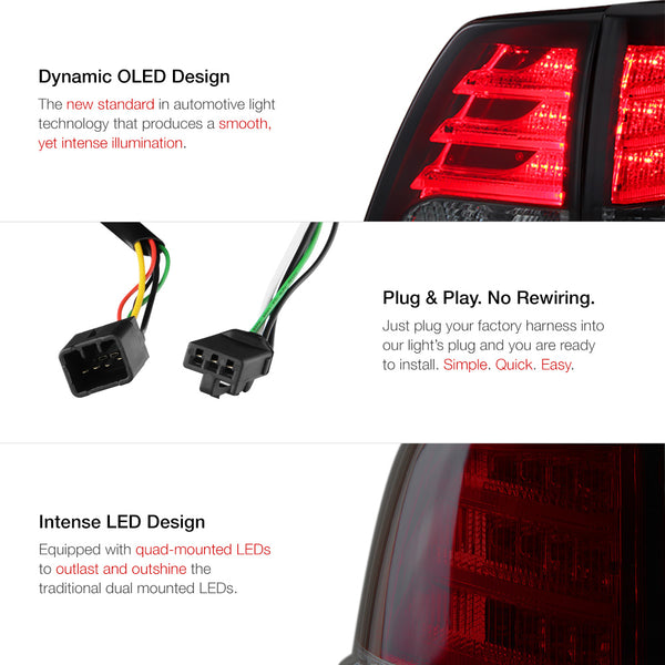 2008-2011 Toyota Land Cruiser Rosso Burgundy Tail Light