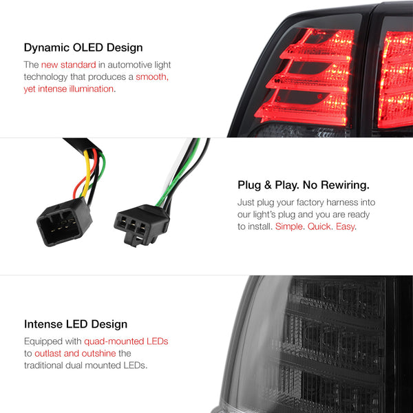 2008-2011 Toyota Land Cruiser Smoked Tail Light