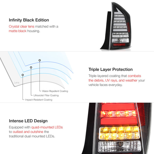 2010-2011 Toyota Prius Black Tail Light