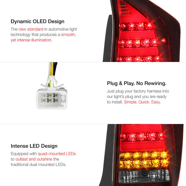 2010-2011 Toyota Prius Red Tail Light