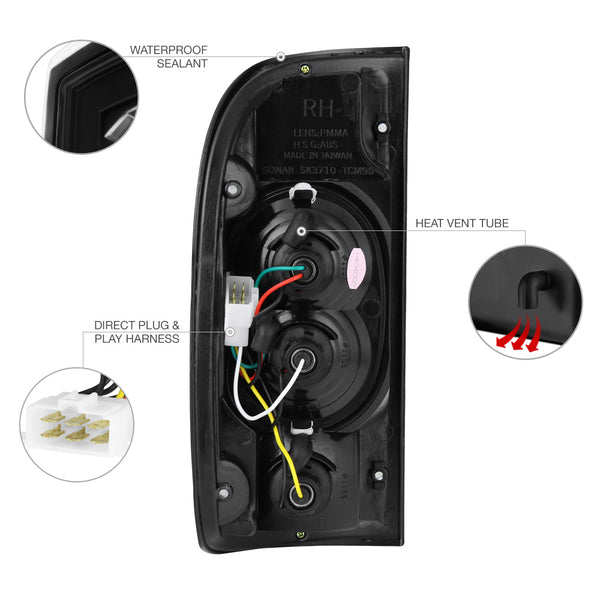 2001-2004 Toyota Tacoma Black Tail Light