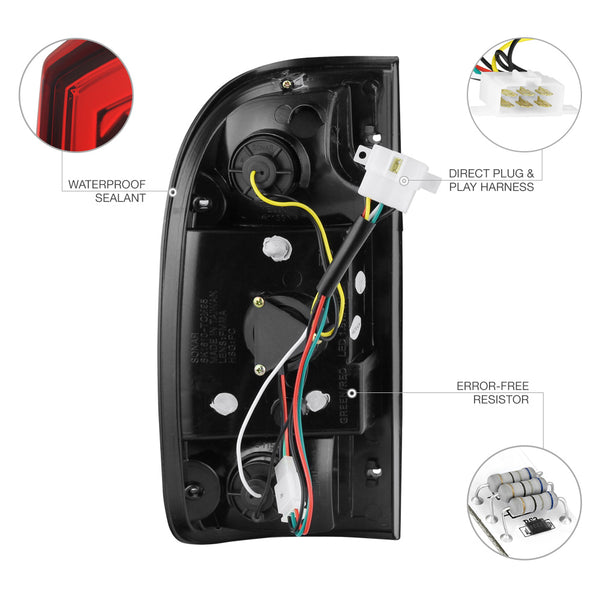 2001-2004 Toyota Tacoma Rosso Red Tail Light