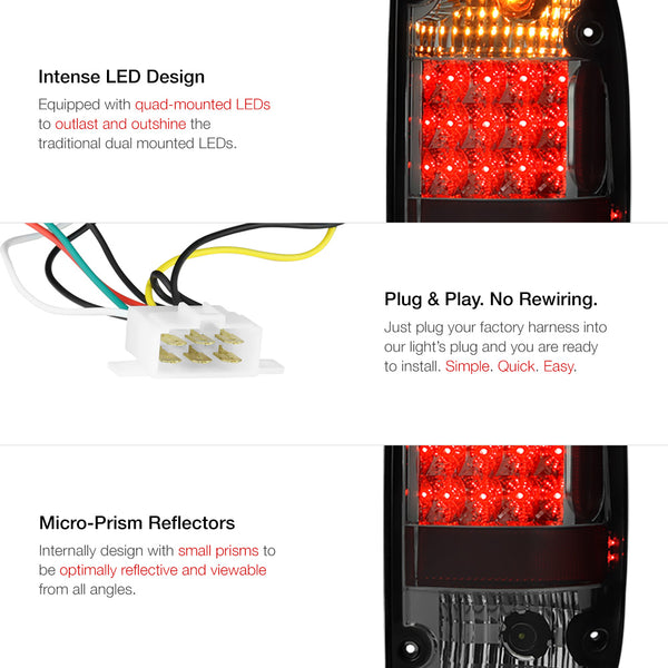 2001-2004 Toyota Tacoma Smoked Tail Light