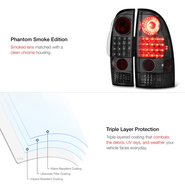 2005-2015 Toyota Tacoma Smoked Tail Light