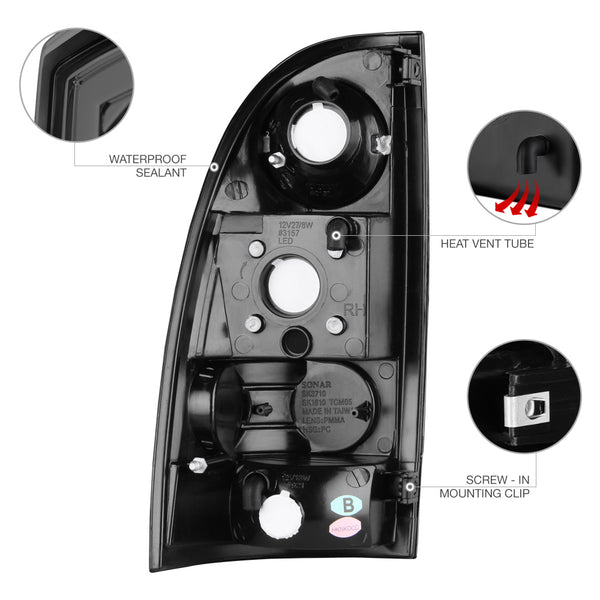 2005-2015 Toyota Tacoma Smoked Tail Light