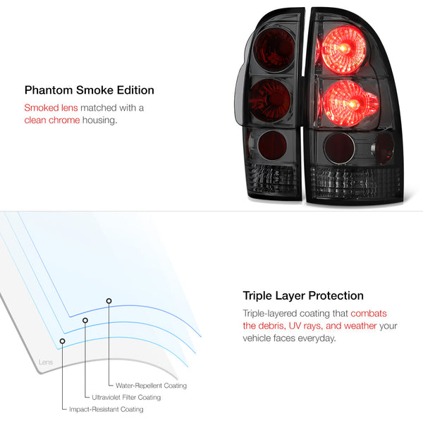 2005-2015 Toyota Tacoma Smoked Tail Light