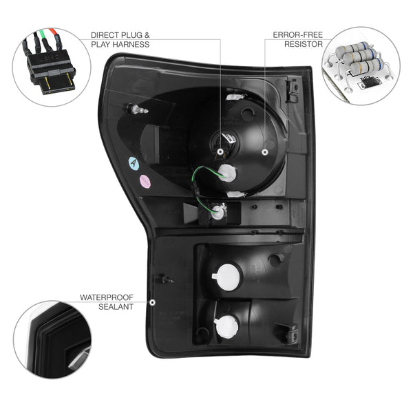2007-2013 Toyota Tundra Black Tail Light