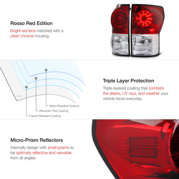 2007-2013 Toyota Tundra Rosso Red Tail Light