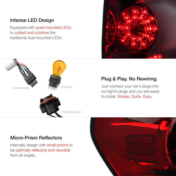 2007-2013 Toyota Tundra Rosso Burgundy Tail Light