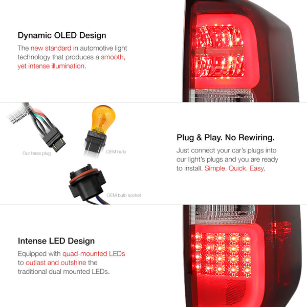 2014-2017 Toyota Tundra Rosso Burgundy Tail Light