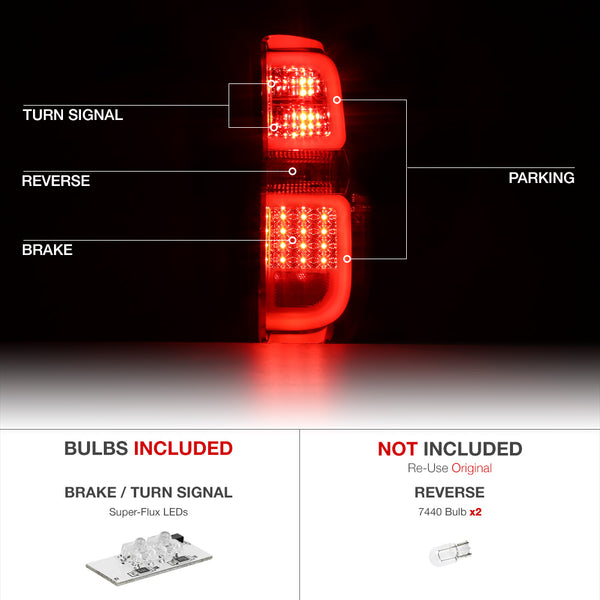2014-2017 Toyota Tundra Smoked Tail Light