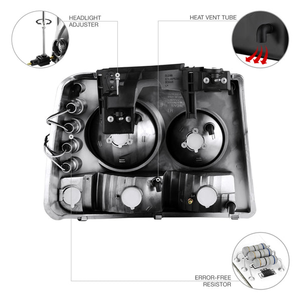 1999-2002 Chevrolet Silverado 1500 | 2500 | 3500 Chrome Headlight