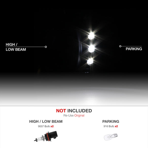 1992-1996 Ford Bronco Smoked Headlight