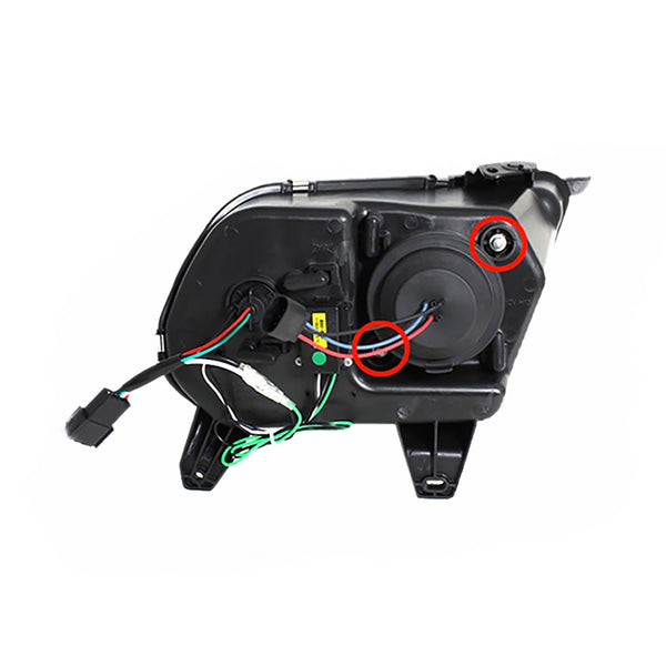 2010-2014 Ford Mustang Black Headlight