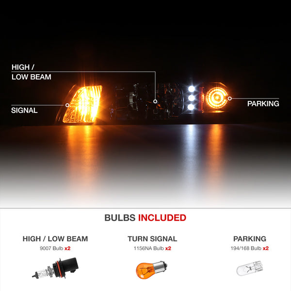 1987-1993 Ford Mustang Black Headlight