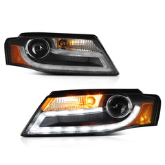 2009-2012 Audi A4 Black Headlight