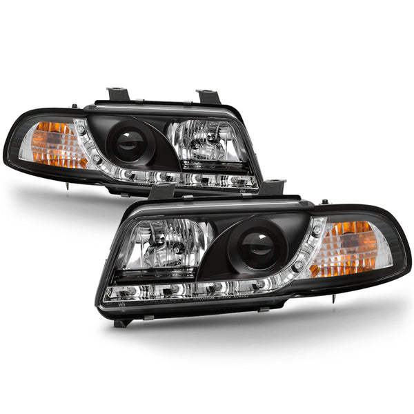 1996-1999 Audi A4 Black Headlight