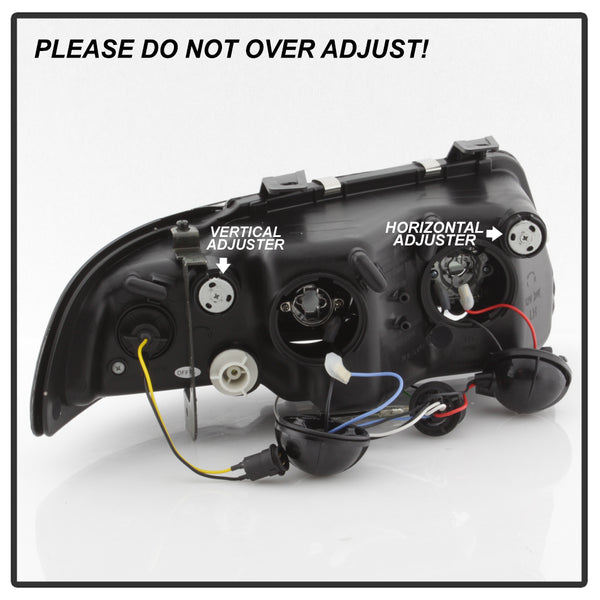 1996-1999 Audi A4 Black Headlight